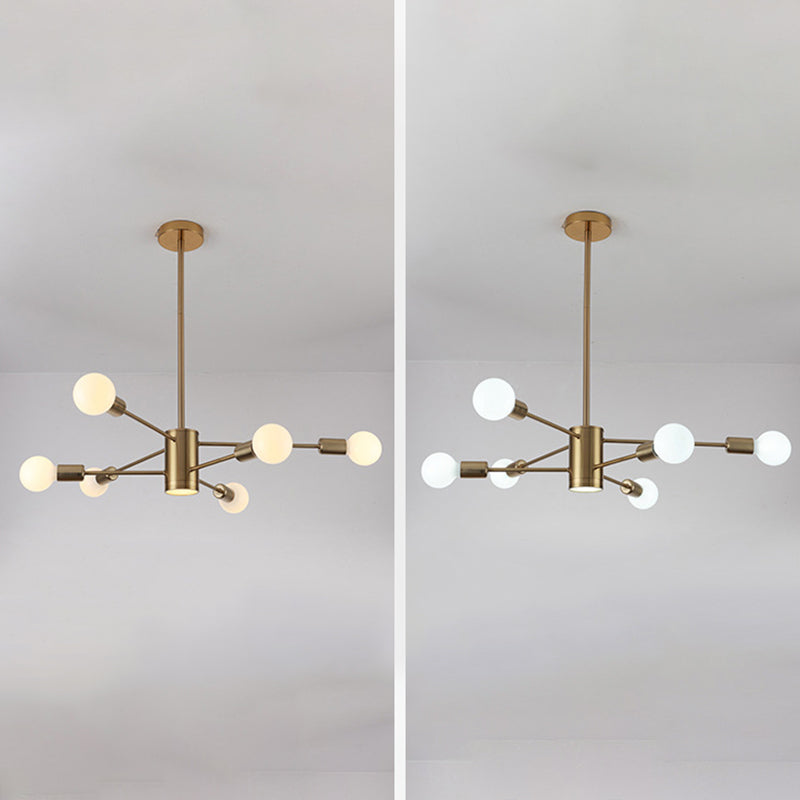 Lumo elettroplato di illuminazione in stile nordico oro con seppietti a LED Multi-Lights Apparecchiatura della sala da pranzo