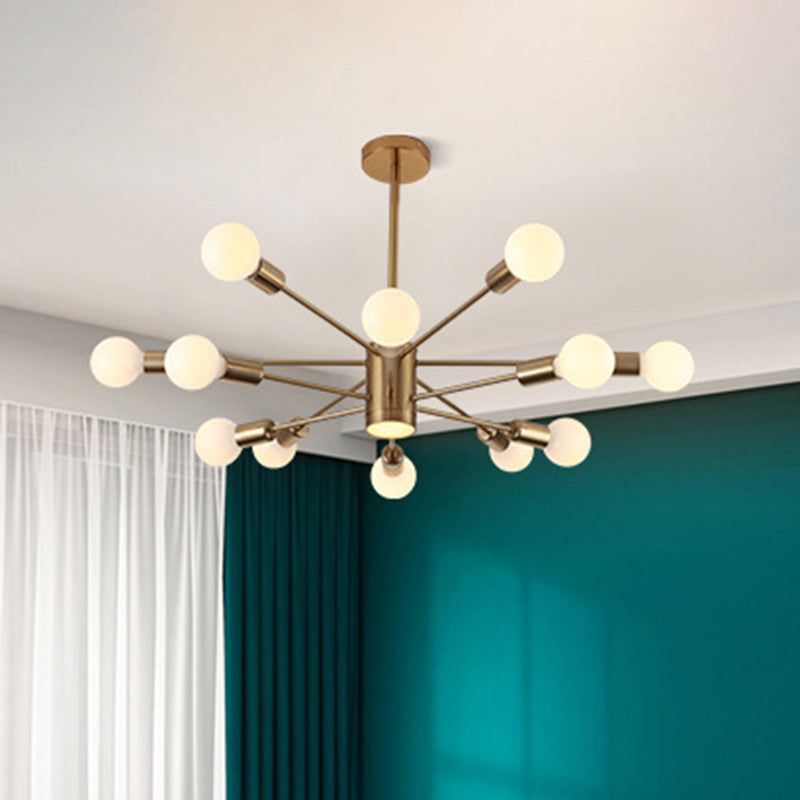 Lumo elettroplato di illuminazione in stile nordico oro con seppietti a LED Multi-Lights Apparecchiatura della sala da pranzo