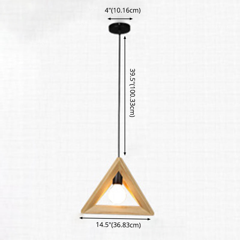 Asiatischer Stil zeitgenössischer Anhänger leichter hölzerne Stativ Kronleuchter Eisenlampenkörper für Schlafzimmer