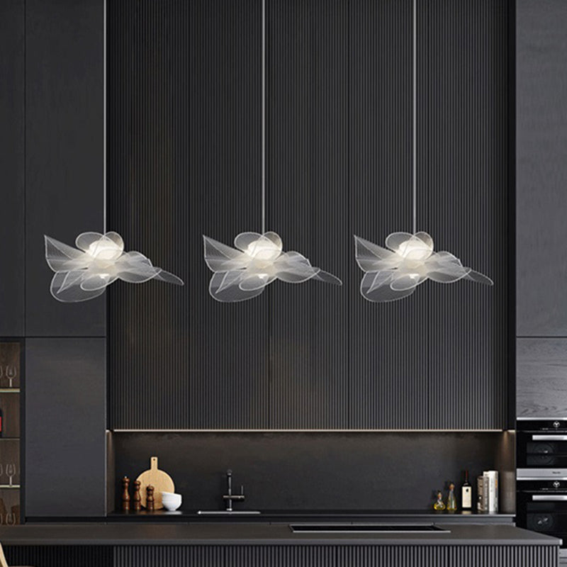 Luz de colgante colgante sombreado de estilo acrílico Led acrílico Luz colgante de luz en blanco