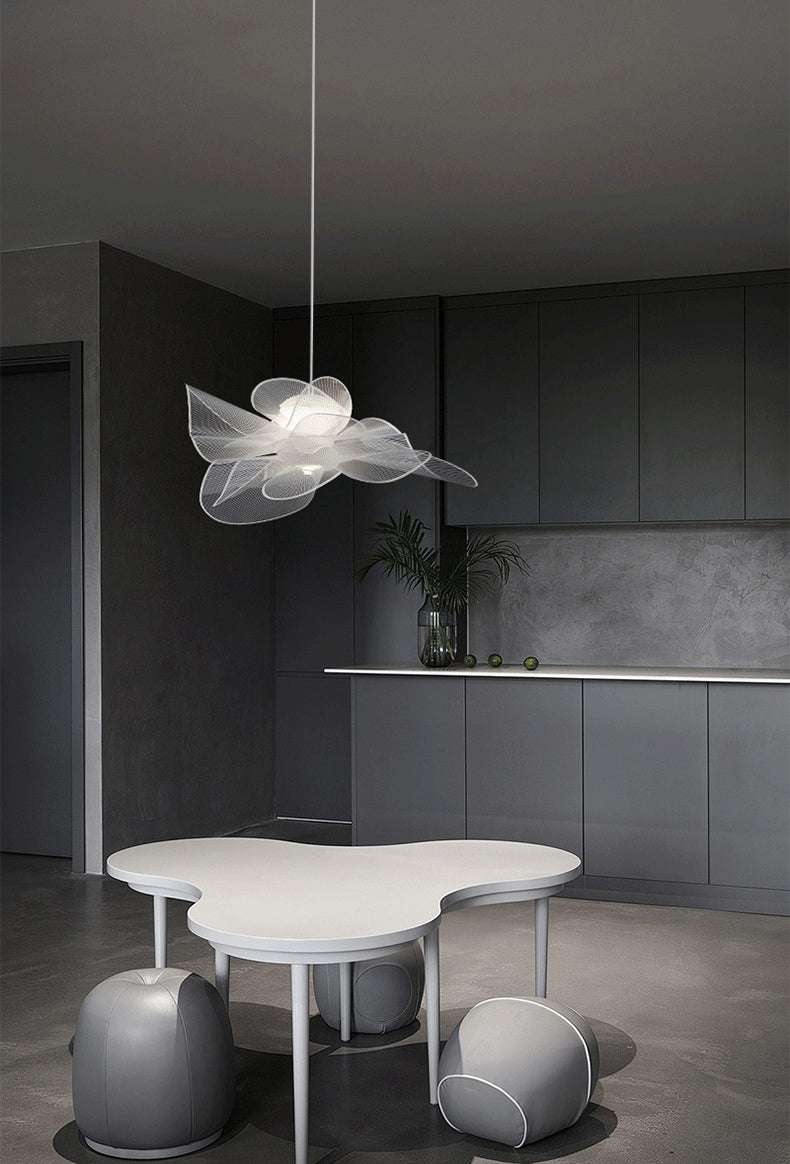 Luz de colgante colgante sombreado de estilo acrílico Led acrílico Luz colgante de luz en blanco