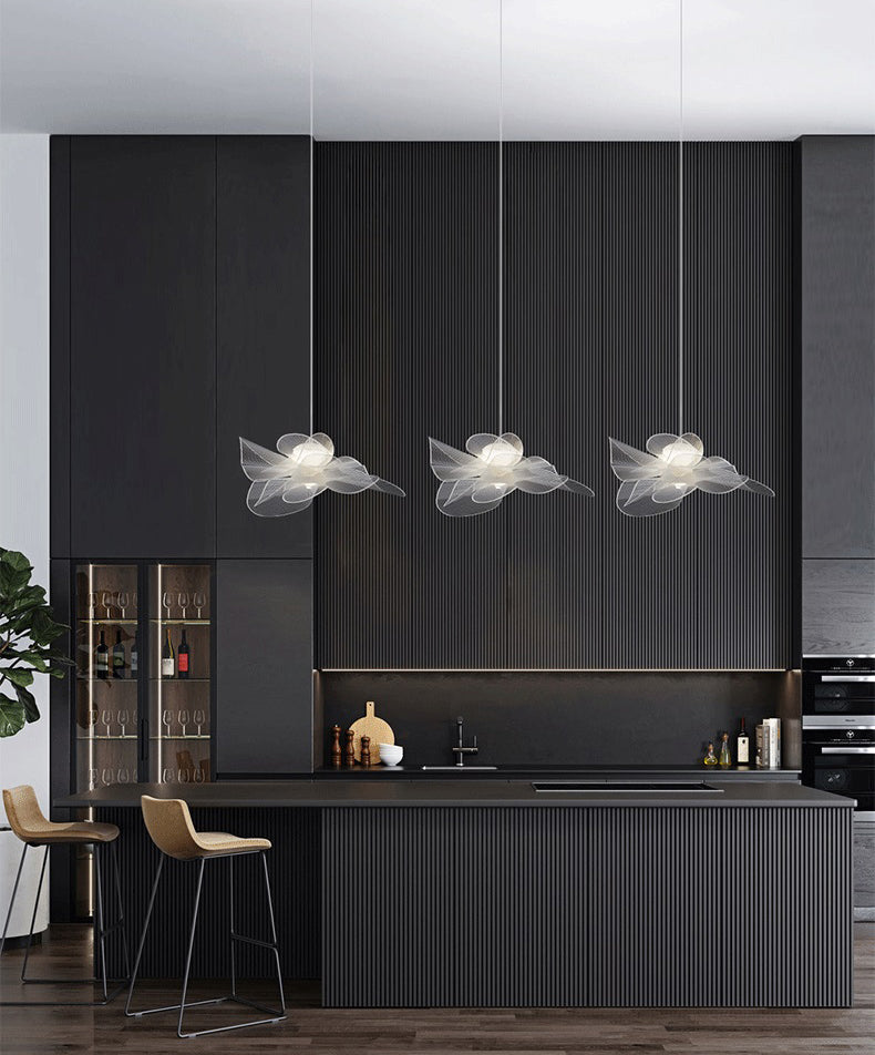 Luz de colgante colgante sombreado de estilo acrílico Led acrílico Luz colgante de luz en blanco