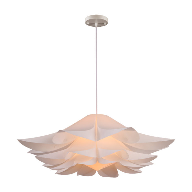 Flower Pendant Ceiling Light Contemporary Style Acrylic White Hanging Pendant Light