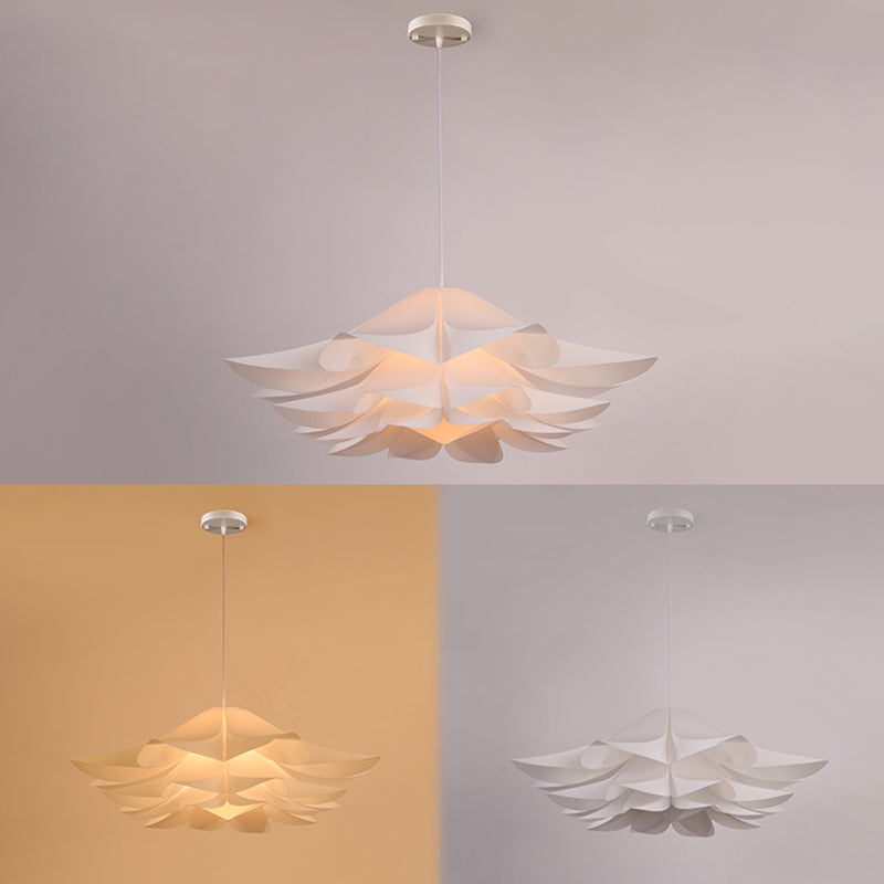 Flower Pendant Ceiling Light Contemporary Style Acrylic White Hanging Pendant Light