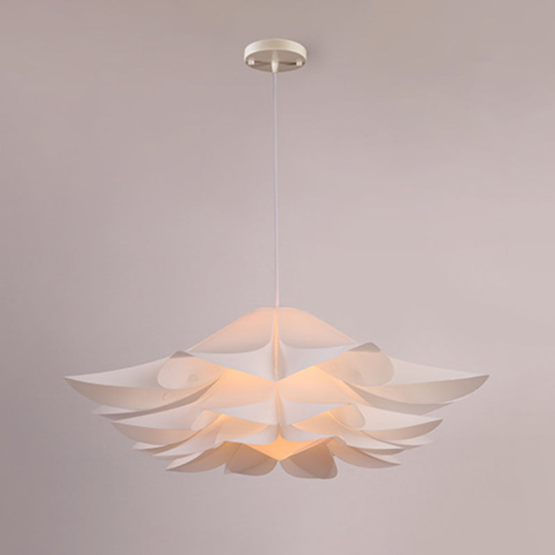 Flower Pendant Ceiling Light Contemporary Style Acrylic White Hanging Pendant Light