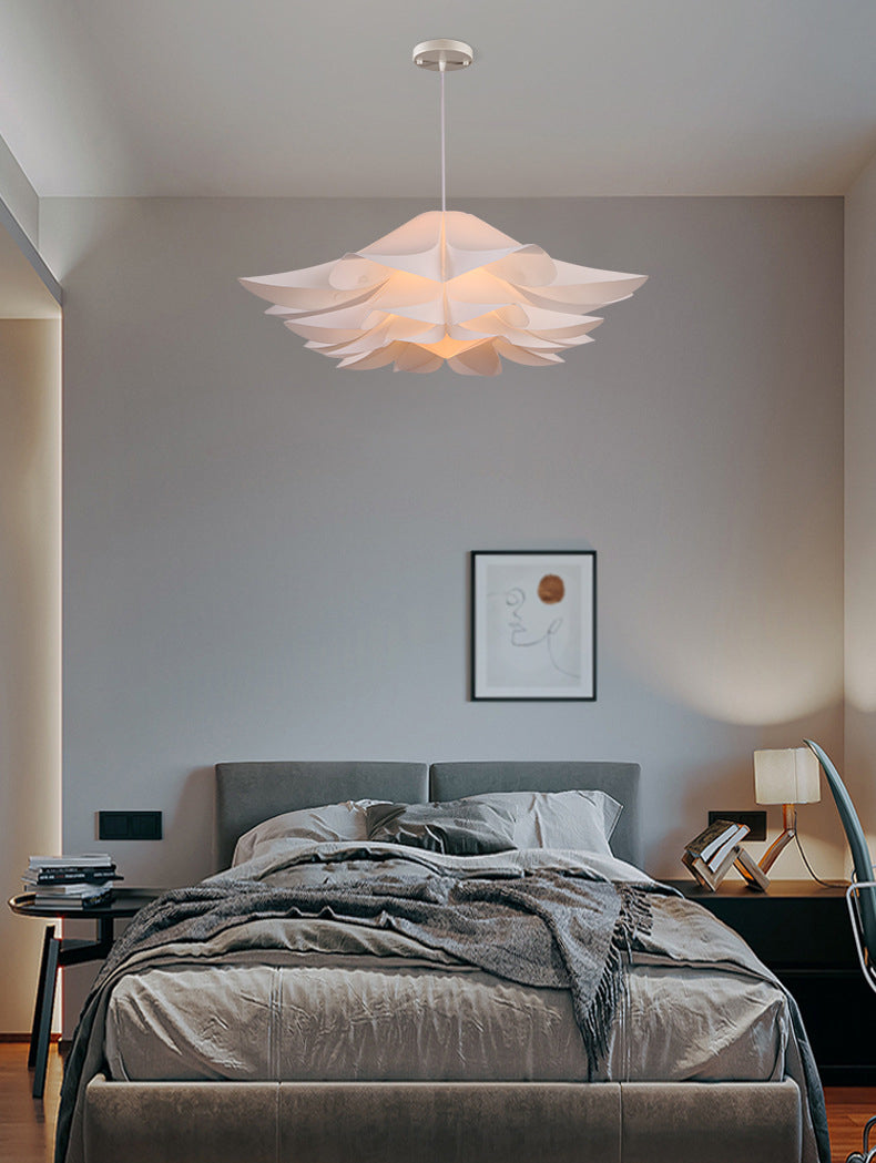 Flower Pendant Ceiling Light Contemporary Style Acrylic White Hanging Pendant Light