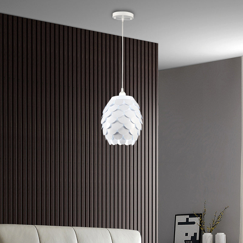 Lámpara de suspensión de techo de piña estilo acrílico blanco acrívico accesorio de luz colgante
