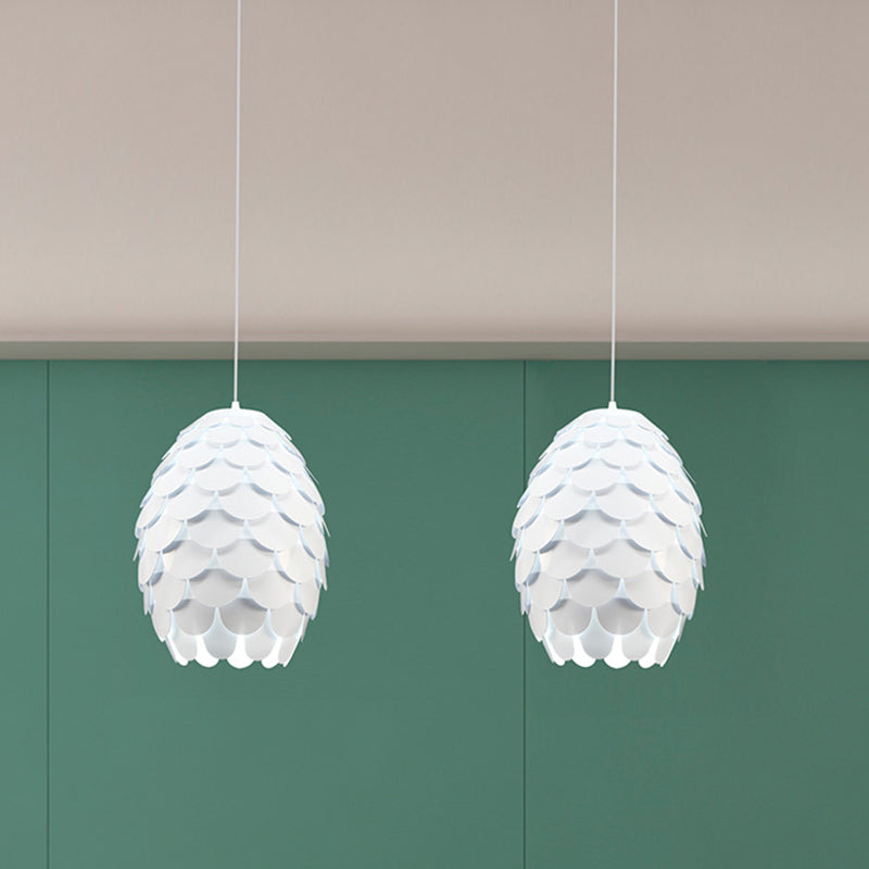 Lámpara de suspensión de techo de piña estilo acrílico blanco acrívico accesorio de luz colgante