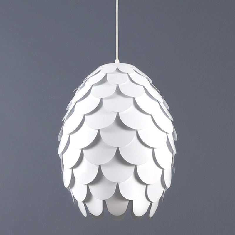 Lámpara de suspensión de techo de piña estilo acrílico blanco acrívico accesorio de luz colgante