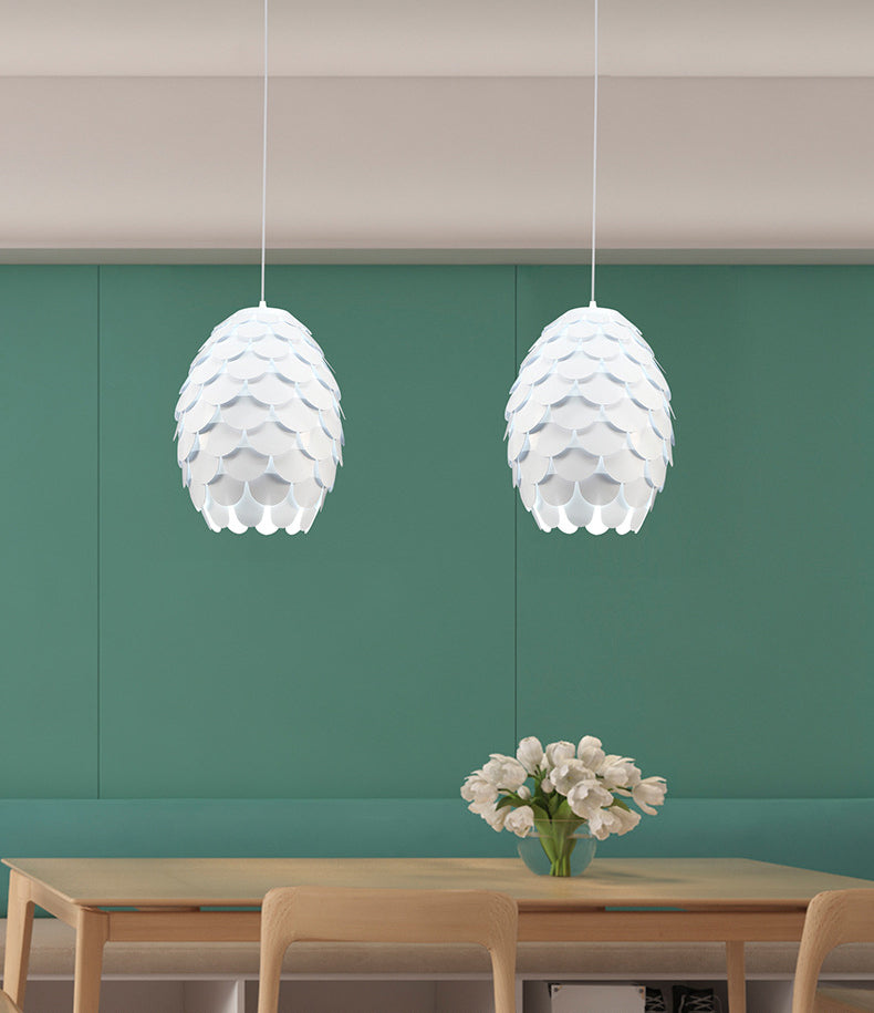 Lámpara de suspensión de techo de piña estilo acrílico blanco acrívico accesorio de luz colgante