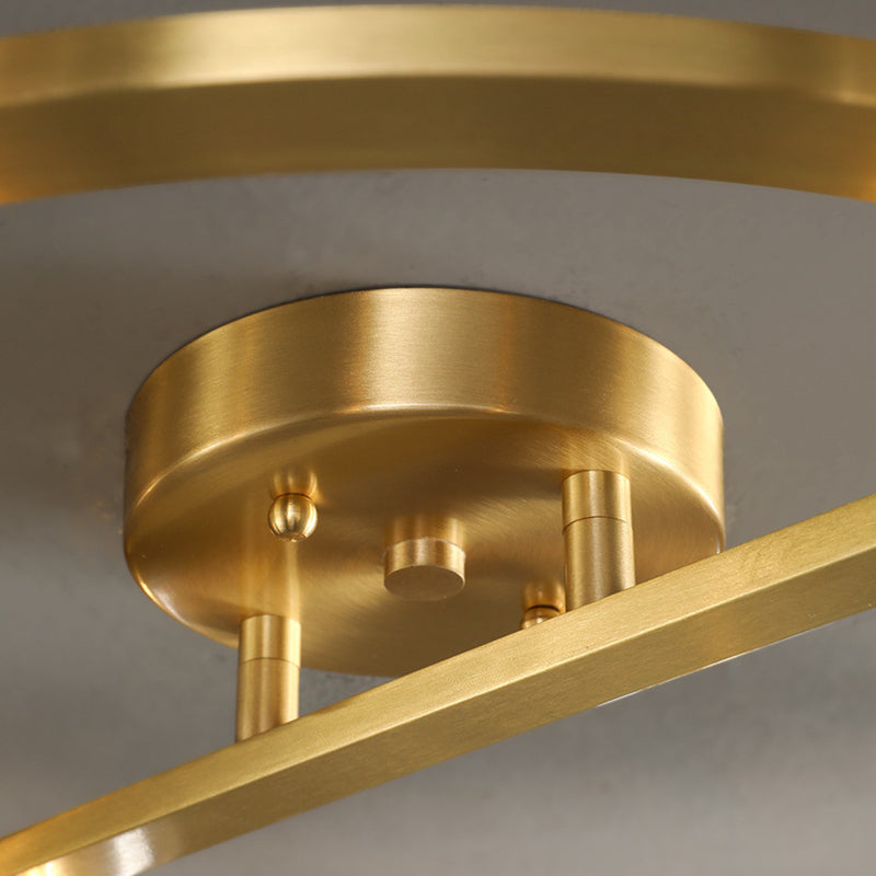 Modern Circular Ceiling Mount Light Fixture Crystal 12 Lights Ceiling Light