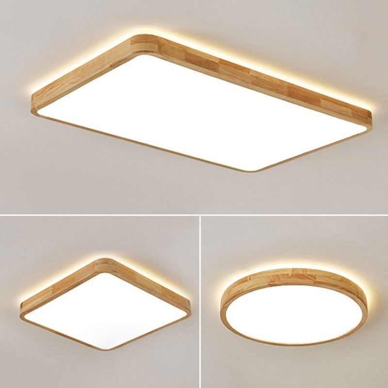 Moderne inbouw plafondverlichtingsarmaturen Houten plafondlamp
