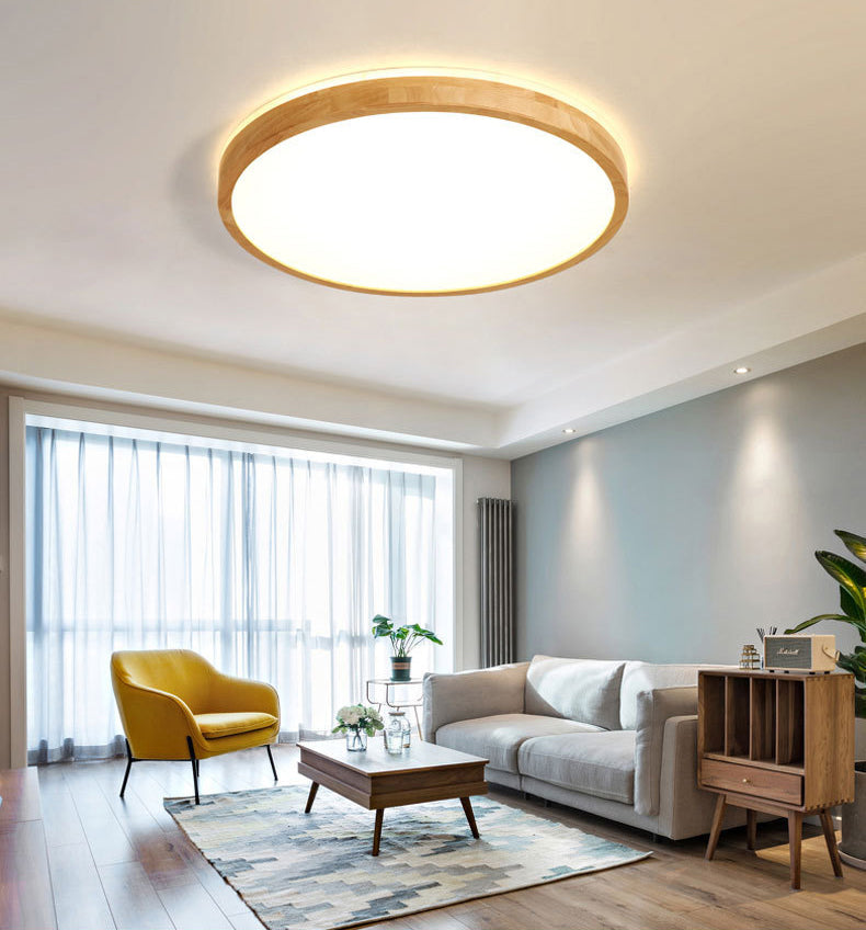 Moderne inbouw plafondverlichtingsarmaturen Houten plafondlamp