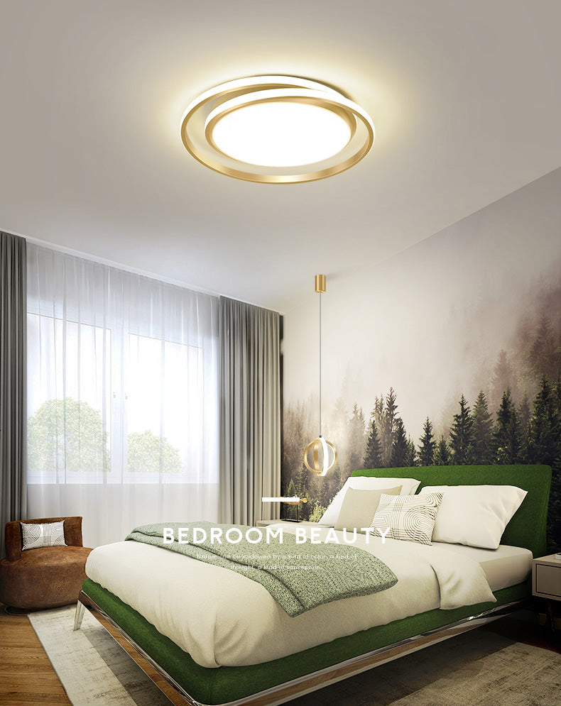 Modern Minimalist Metal Flush Mount Deckenleuchte Runde Form LED Flush Mount Lighting for Bedroom