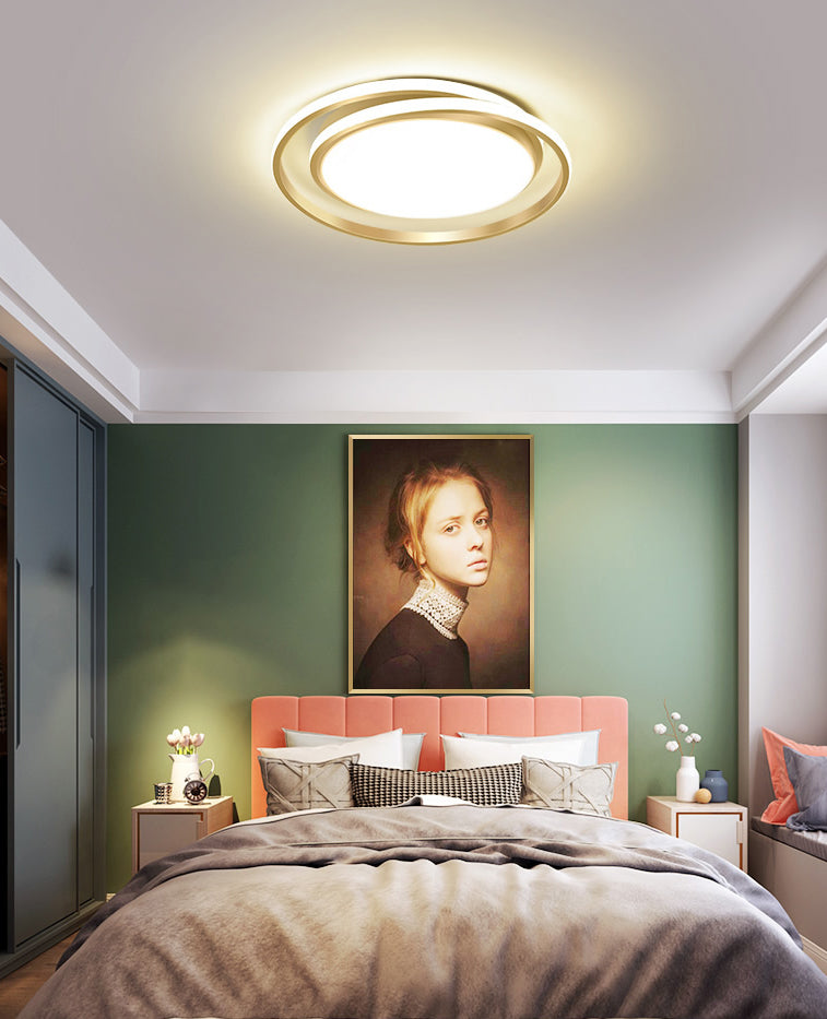 Modern Minimalist Metal Flush Mount Deckenleuchte Runde Form LED Flush Mount Lighting for Bedroom