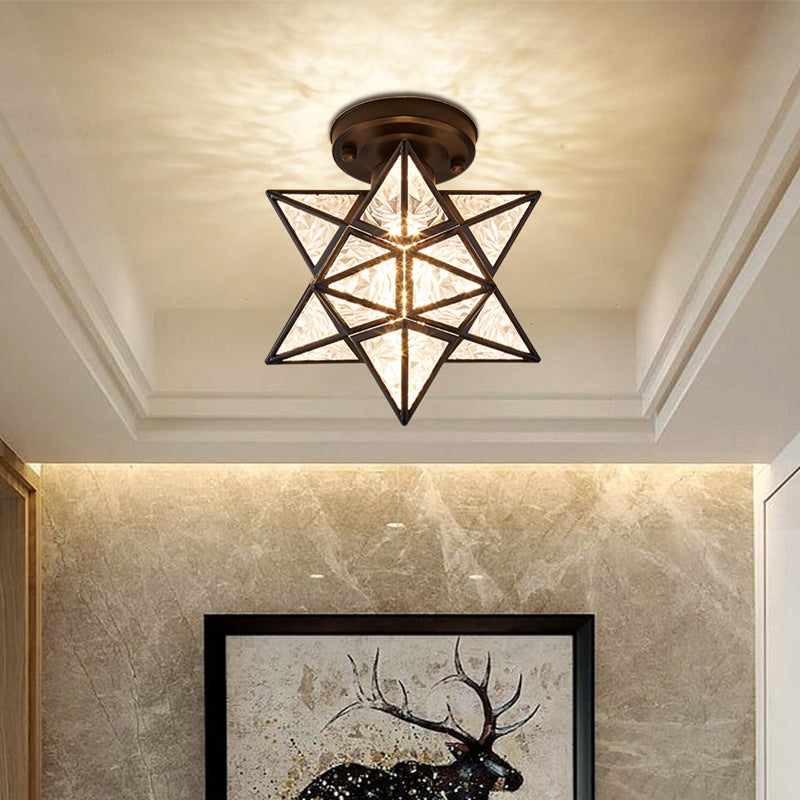 Ster Semi Inbouw Plafondlamp Modern Metaal 1 Licht Semi Inbouw