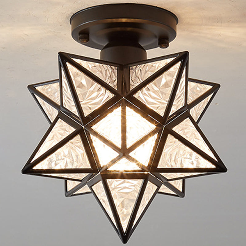 Ster Semi Inbouw Plafondlamp Modern Metaal 1 Licht Semi Inbouw