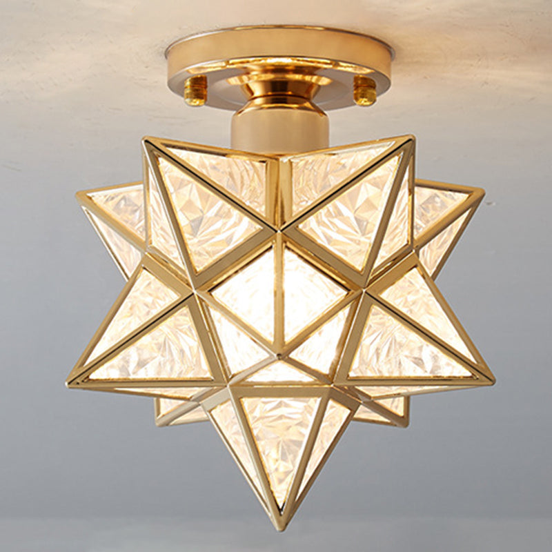 Ster Semi Inbouw Plafondlamp Modern Metaal 1 Licht Semi Inbouw