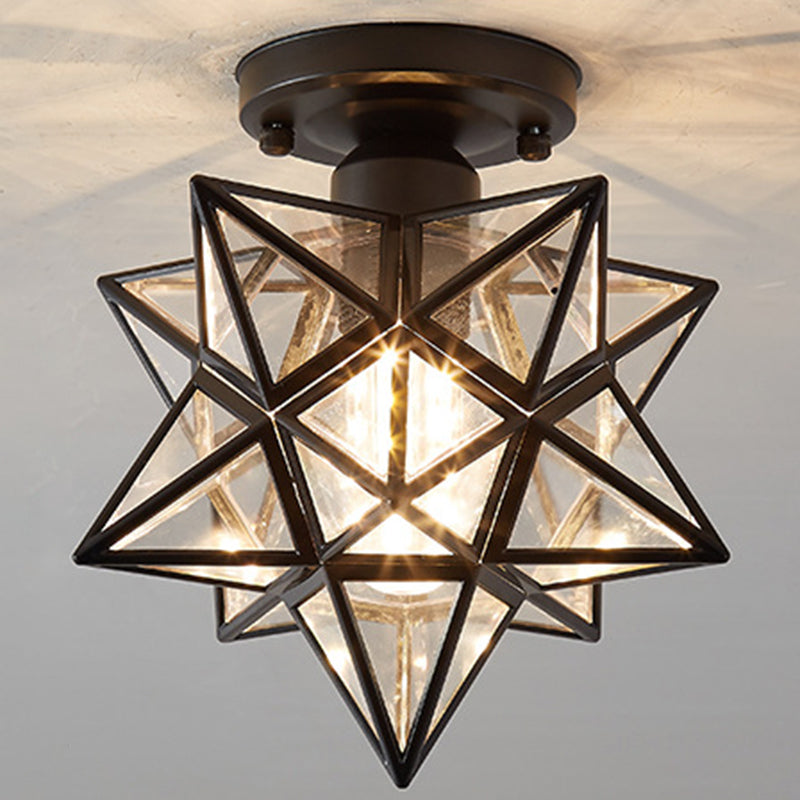 Ster Semi Inbouw Plafondlamp Modern Metaal 1 Licht Semi Inbouw