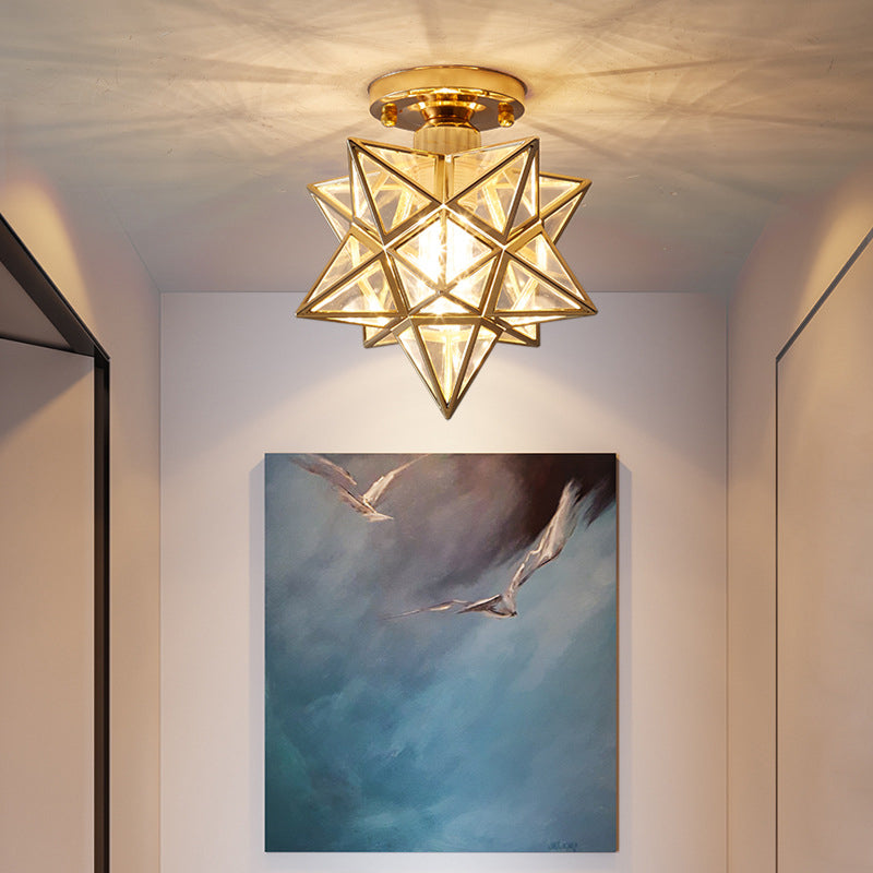 Ster Semi Inbouw Plafondlamp Modern Metaal 1 Licht Semi Inbouw