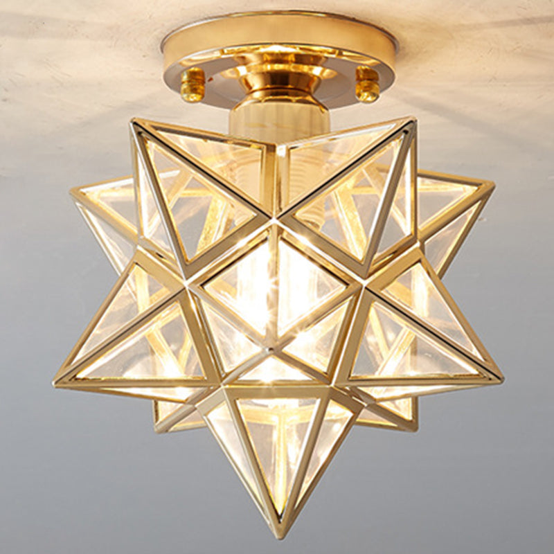 Ster Semi Inbouw Plafondlamp Modern Metaal 1 Licht Semi Inbouw