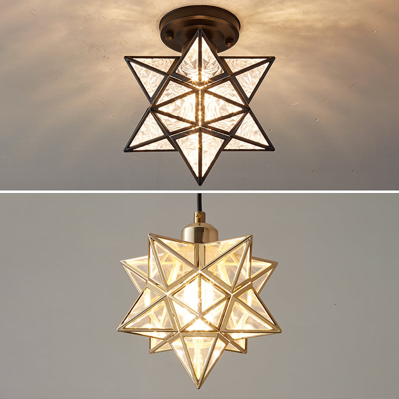 Ster Semi Inbouw Plafondlamp Modern Metaal 1 Licht Semi Inbouw