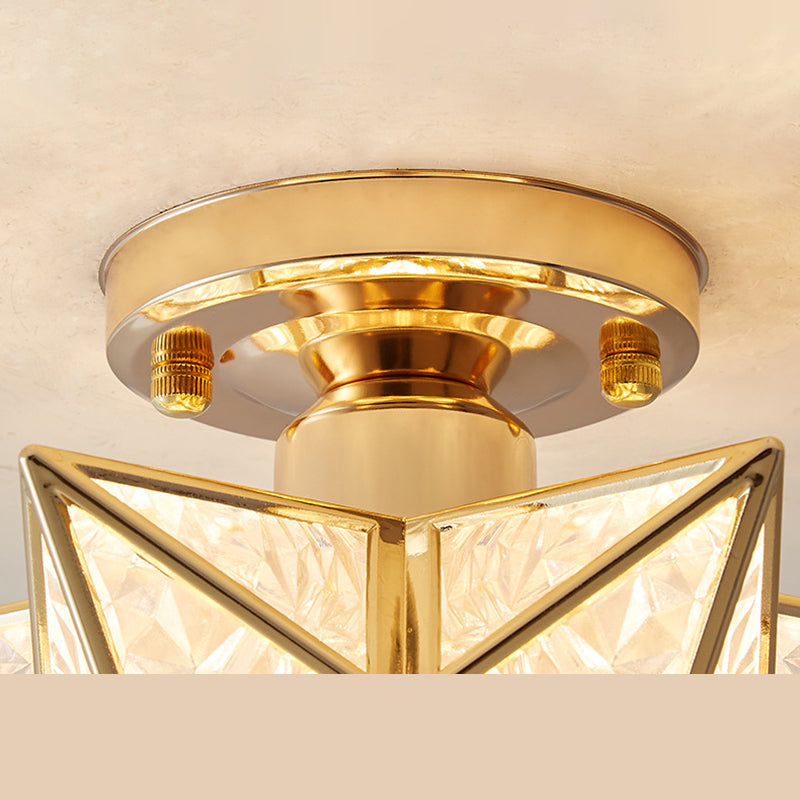Ster Semi Inbouw Plafondlamp Modern Metaal 1 Licht Semi Inbouw