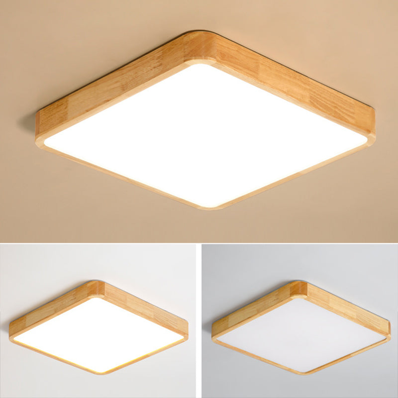 Moderne inbouw plafondverlichtingsarmaturen Houten plafondlamp