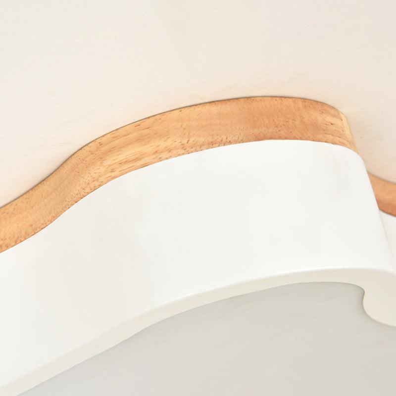 Nordic Macaron Schlafzimmer Deckenleuchte Sternform Gummi Holz Acryl Lampenschirm Kinderzimmer