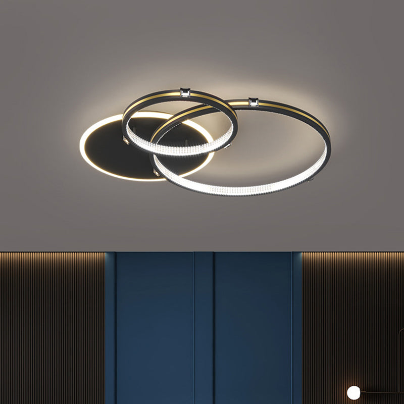 Modern minimalisme metalen semi-inbouwlamp multi-ring LED semi-inbouw voor woonkamer