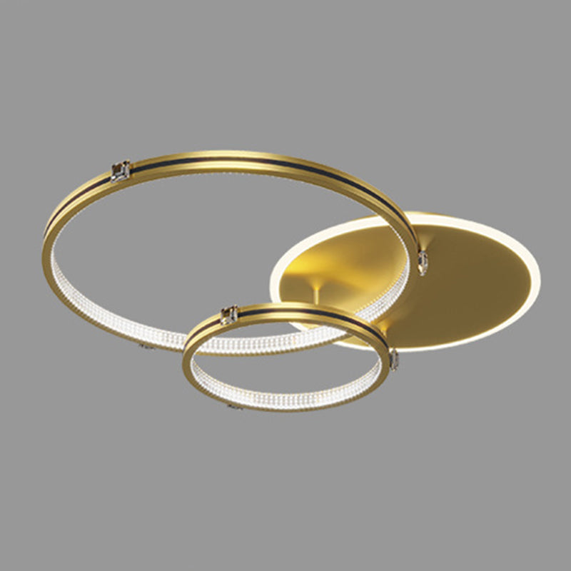 Modern minimalisme metalen semi-inbouwlamp multi-ring LED semi-inbouw voor woonkamer