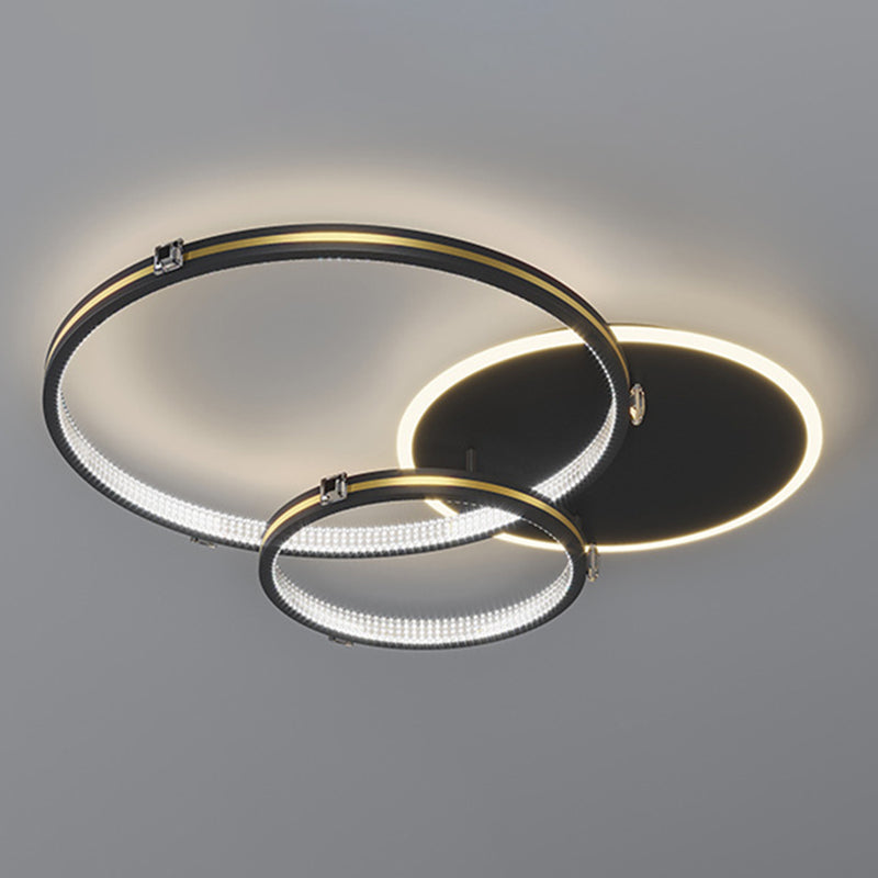 Modern minimalisme metalen semi-inbouwlamp multi-ring LED semi-inbouw voor woonkamer