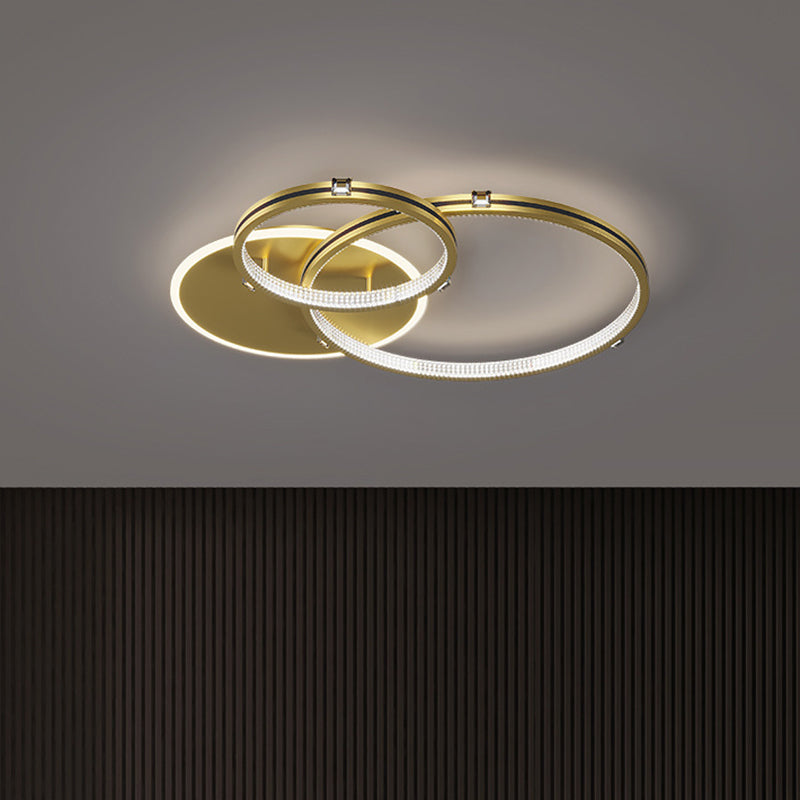 Modern minimalisme metalen semi-inbouwlamp multi-ring LED semi-inbouw voor woonkamer