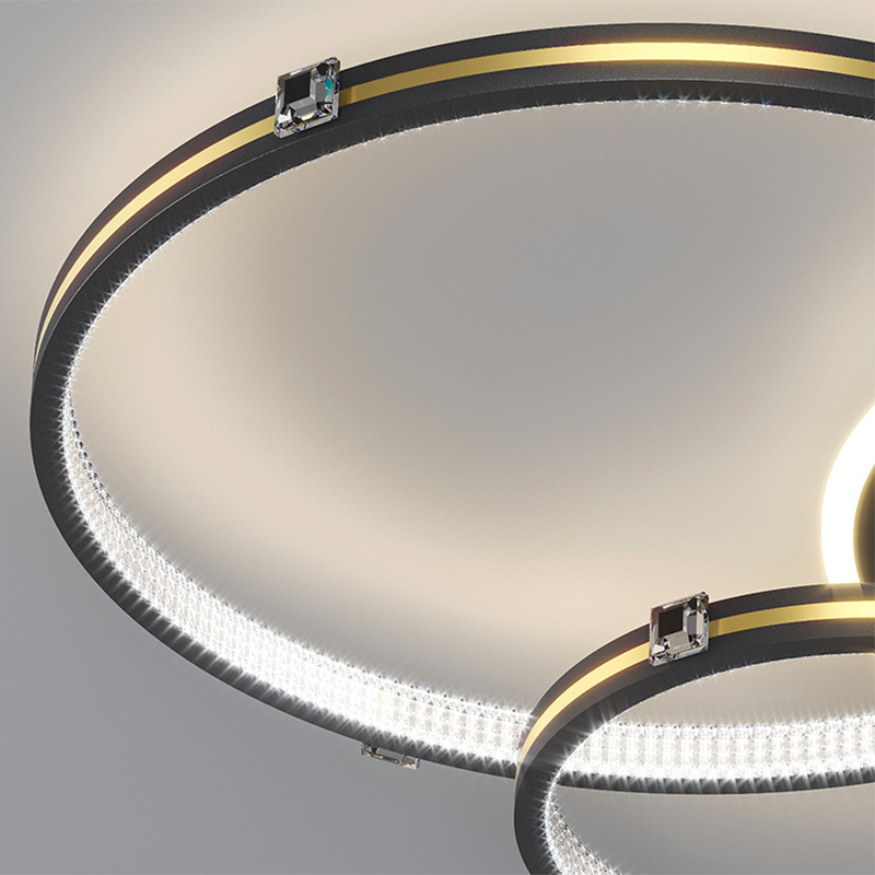 Modern minimalisme metalen semi-inbouwlamp multi-ring LED semi-inbouw voor woonkamer