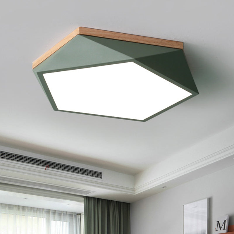 Nordic Macarons Acrylic Lampshade Wrought Iron Ceiling Light LED Master Bedroom Light