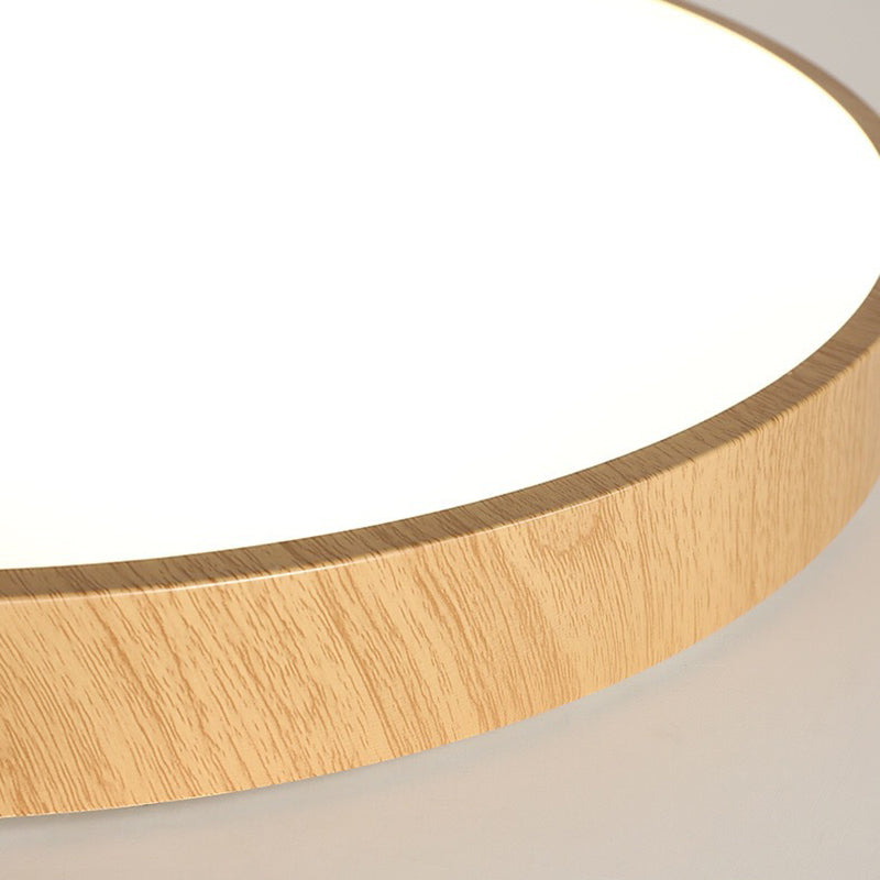 Lámpara empotrada de madera circular moderna con montaje empotrado