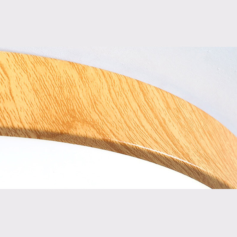 Lámpara empotrada de madera circular moderna con montaje empotrado
