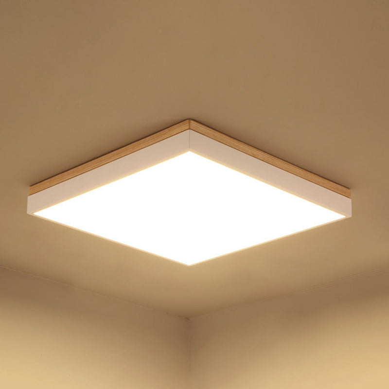 Lampe de plafond en bois de luminaire de montage de plafond moderne