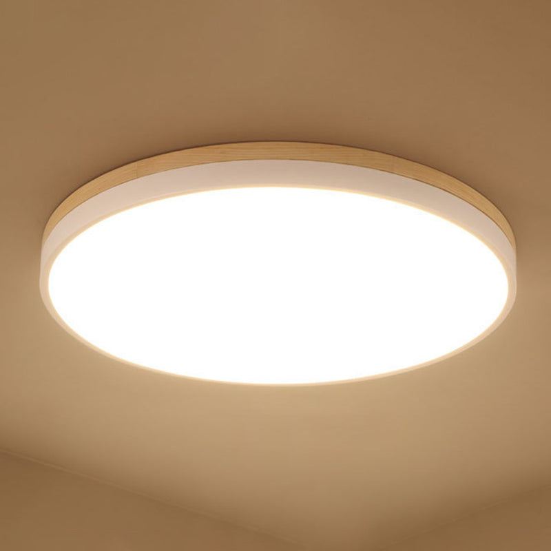 Lampe de plafond en bois de luminaire de montage de plafond moderne