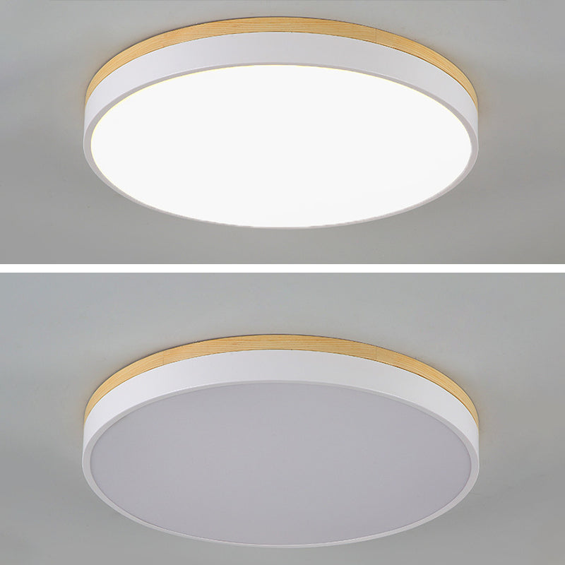 Lampe de plafond en bois de luminaire de montage de plafond moderne