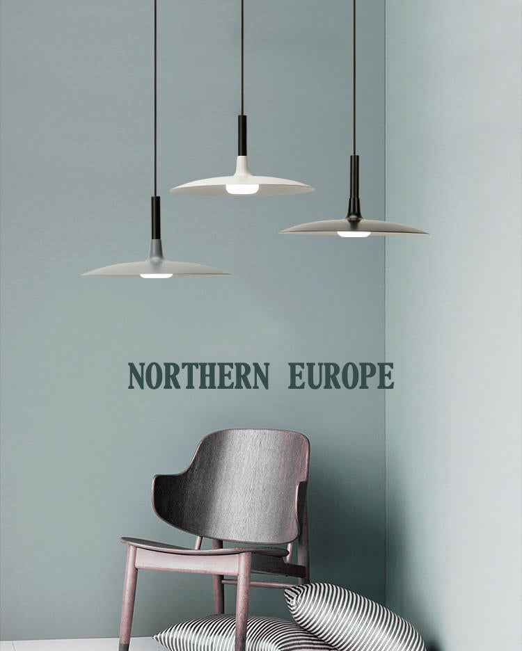 Untertasse Nordic Style Pendelleuchte Lampe Metall 1 Glühbirne Esszimmer Deckenhängung Licht