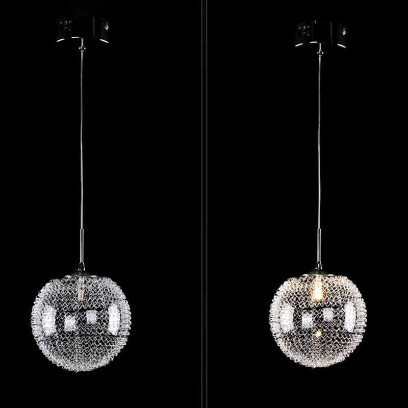 Chrome Ball Hanglamp Lichte armatuur Modern helder glas Hanglicht voor Spiral Trap