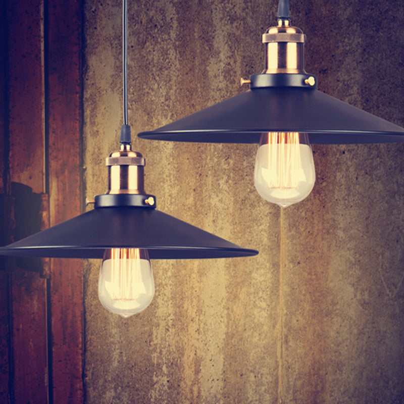 Industrial Country Style 1-Light Pendant Light Barn Chandelier Iron Hanging Lights for Bedroom