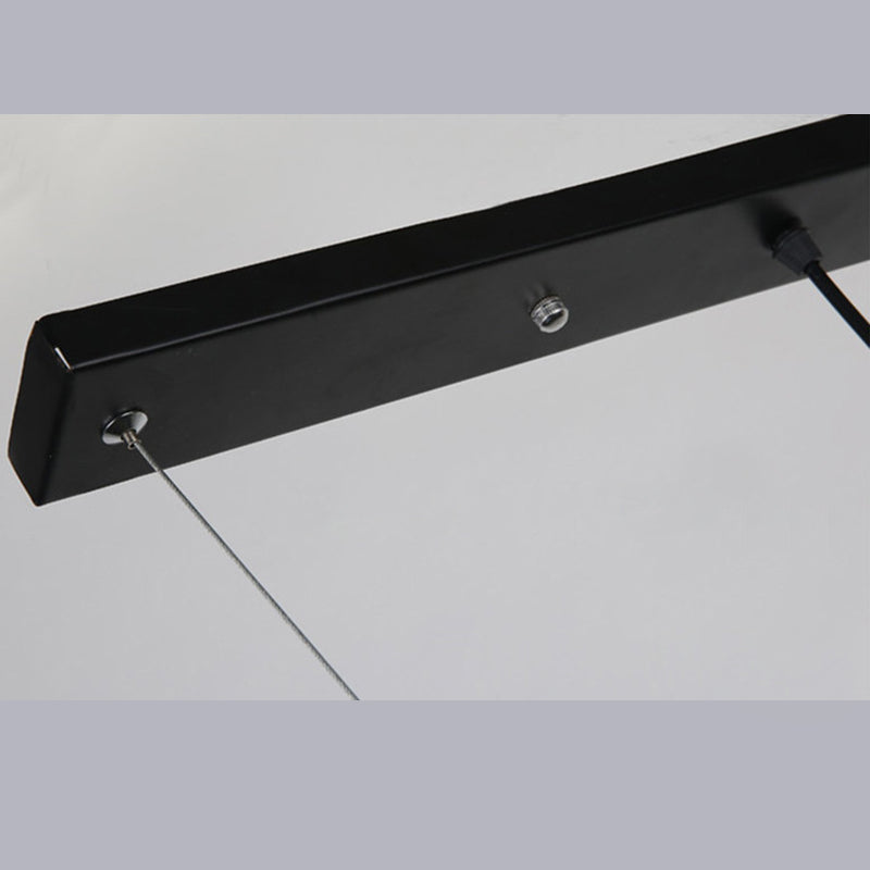 2 lichten lineaire hangende verlichtingsarmaturen eigentijds metalen plafondlicht voor restaurant