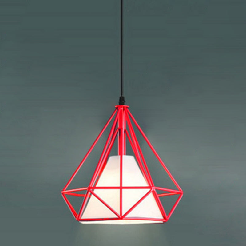 1 Cage de diamant léger Loulages de plafond de style industrie