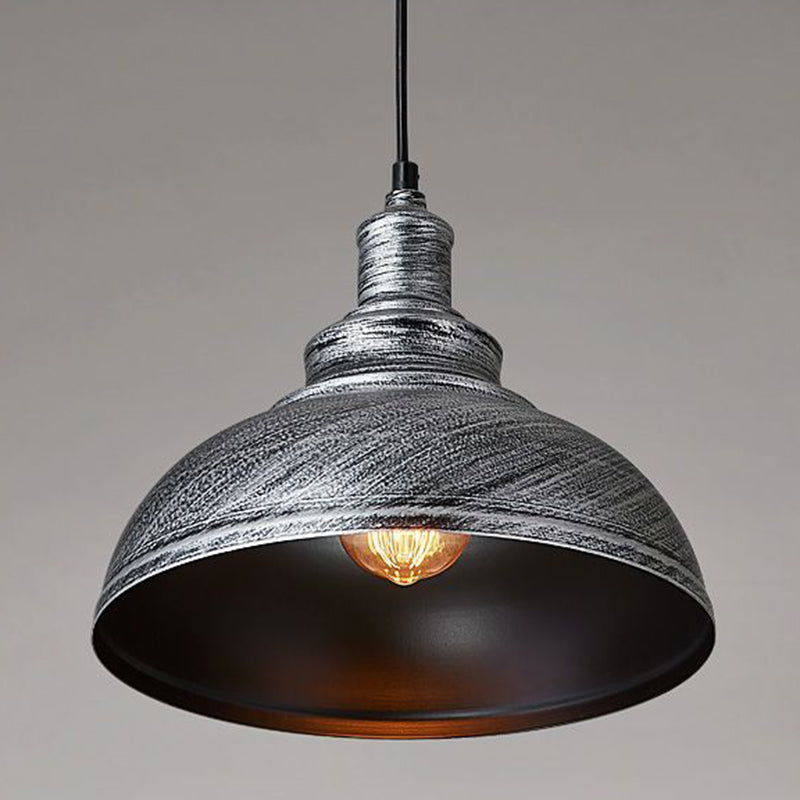 1 Luci da soffitto a forma di cupola a forma di luce in stile industriale lampade sospese in metallo per il ristorante