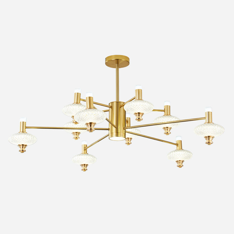 Metal Sputnik Candelier Minimalista Ligera Led con luz acrílica de cuentas