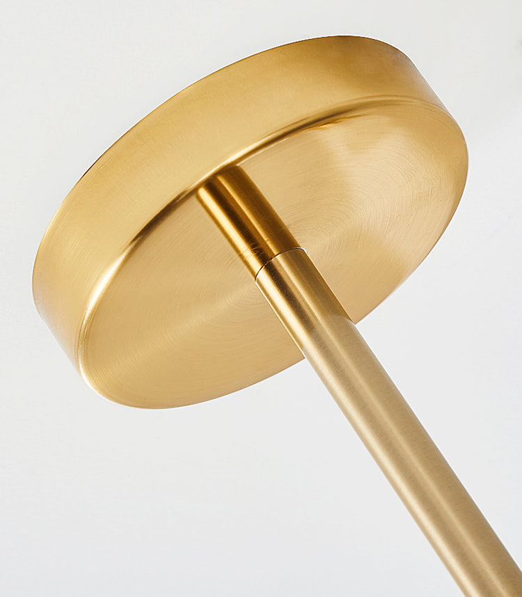 Metal Sputnik Candelier Minimalista Ligera Led con luz acrílica de cuentas