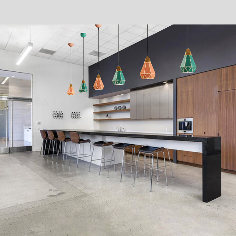 Modern Geometric Pendant Light Metal 1 Light Pendant