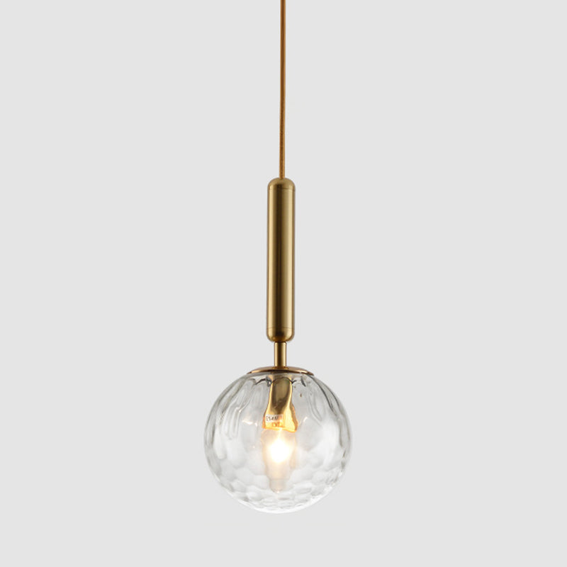 Mitte des Jahrhunderts Design Globe Hanging Lamp Glass Schatten 1 Licht Anhänger Licht für Schlafzimmer